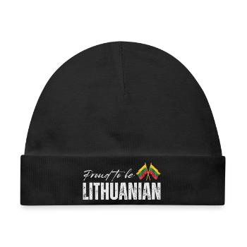 Litauischer Stolz, litauischer Patriot - Baby Premium Organic Mütze - Schwarz - Vorne