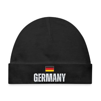 Deutsche Flagge, deutscher Patriot - Baby Premium Organic Mütze - Schwarz - Vorne