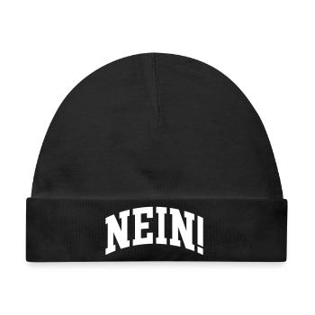 Nein - Baby Premium Organic Mütze - Schwarz - Vorne