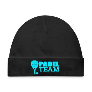 Padel - Baby Premium Organic Mütze - Schwarz - Vorne
