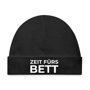 Bett - Baby Premium Organic Mütze - Schwarz - Vorne