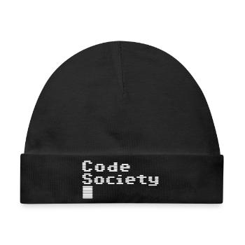 Code Society - Baby Premium Organic Mütze - Schwarz - Vorne