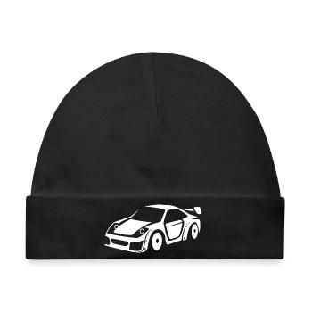 Sportauto Silhouette – Tuning Race Design - Baby Premium Organic Mütze - Schwarz - Vorne