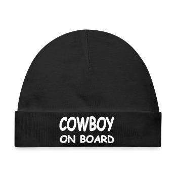 Cowboy - Baby Premium Organic Mütze - Schwarz - Vorne
