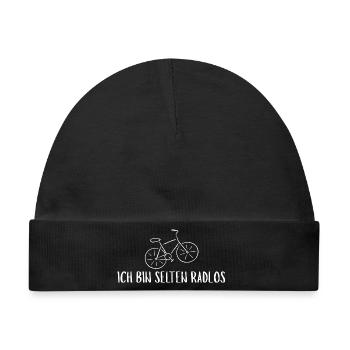 Funny Cyclist Bicycle Bike - Baby Premium Organic Mütze - Schwarz - Vorne