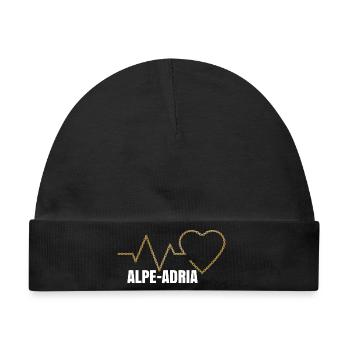 Fahrradurlaub Alpe Adria - Baby Premium Organic Mütze - Schwarz - Vorne