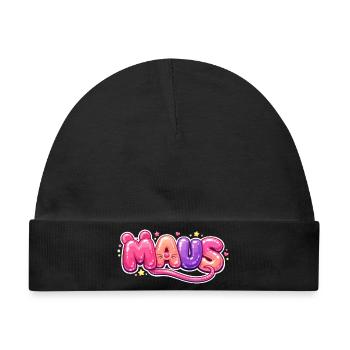 Karnevalsmaus Kostüm Lustig Karneval Köln Geschenk - Baby Premium Organic Mütze - Schwarz - Vorne