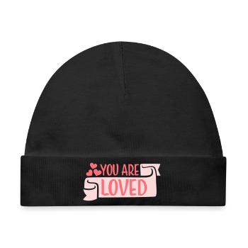 You Are Loved No Matter How You Feel Mitgefühl - Baby Premium Organic Mütze - Schwarz - Vorne