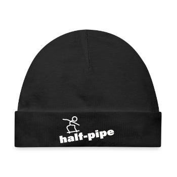 HALF PIPE - Baby Premium Organic Mütze - Schwarz - Vorne