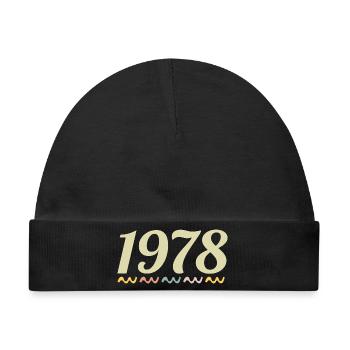 1978 - Baby Premium Organic Mütze - Schwarz - Vorne