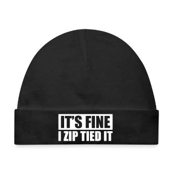 It's fine i zip tied it Car lover car guy mechanic - Baby Premium Organic Mütze - Schwarz - Vorne