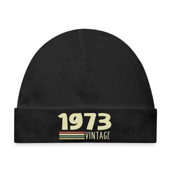 1973-Jubiläum-1973-retro-1973 - Baby Premium Organic Mütze - Schwarz - Vorne