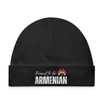 Stolzer Armenier, armenischer Patriot - Baby Premium Organic Mütze - Schwarz - Vorne