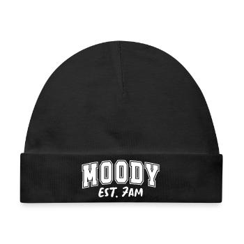 Moody Morning Est. 7AM Launisch - Baby Premium Organic Mütze - Schwarz - Vorne