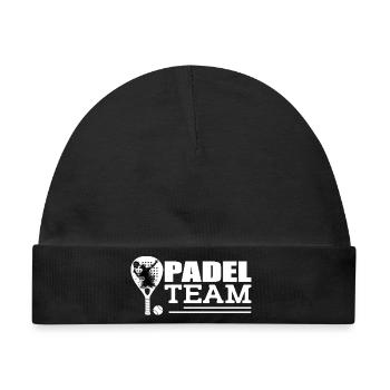 Padel - Baby Premium Organic Mütze - Schwarz - Vorne