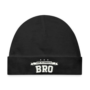 Der Allerbeste Bro - Baby Premium Organic Mütze - Schwarz - Vorne
