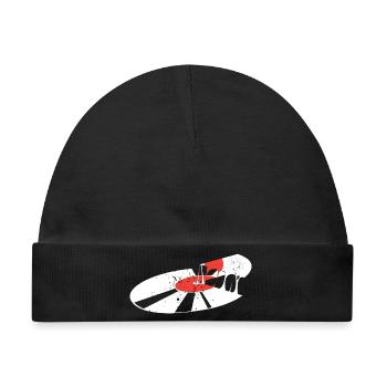 Vinyl - Baby Premium Organic Mütze - Schwarz - Vorne