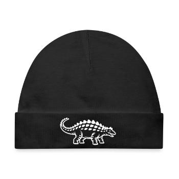 Krokodil Silhouette Kontrast - Baby Premium Organic Mütze - Schwarz - Vorne