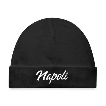 Napoli Script Schriftzug - Baby Premium Organic Mütze - Schwarz - Vorne