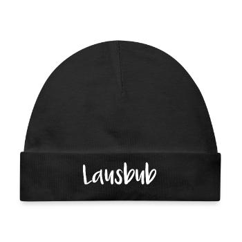 Lausbub - Baby Premium Organic Mütze - Schwarz - Vorne