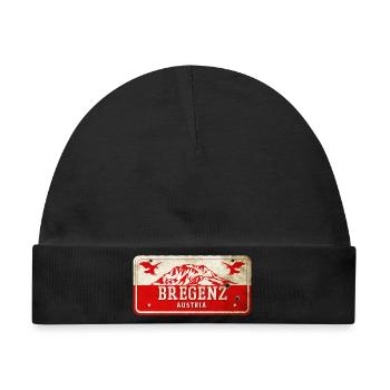 Bregenz Österreich Vintage Schild - Baby Premium Organic Mütze - Schwarz - Vorne