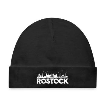 Rostock Silhouette - Baby Premium Organic Mütze - Schwarz - Vorne