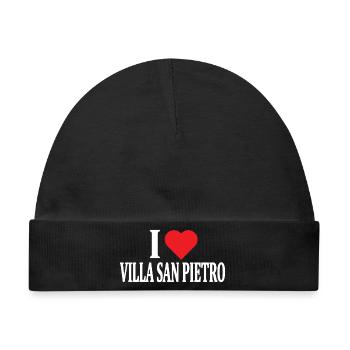 T-Shirt Io amo Villa San Pietro Sardinien - Baby Premium Organic Mütze - Schwarz - Vorne