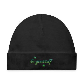 be yourself - Baby Premium Organic Mütze - Schwarz - Vorne