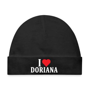 T-Shirt Ich liebe Doriana T-Shirt Geschenkidee - Baby Premium Organic Mütze - Schwarz - Vorne
