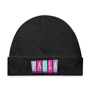 Paula - Baby Premium Organic Mütze - Schwarz - Vorne