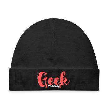 Geek-Mama-Skript - Baby Premium Organic Mütze - Schwarz - Vorne