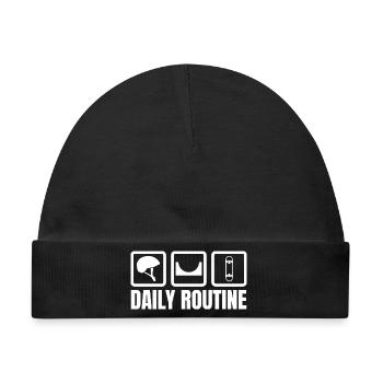 Skater Routine - Baby Premium Organic Mütze - Schwarz - Vorne