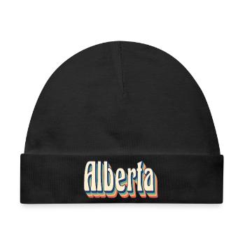 Vintage Retro Alberta T-Shirt Geschenk T-Shirt - Baby Premium Organic Mütze - Schwarz - Vorne