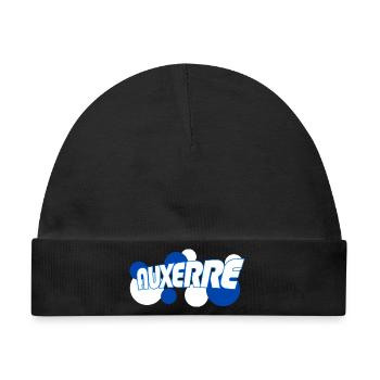 Auxerre Retro Tippfehler Blau - Baby Premium Organic Mütze - Schwarz - Vorne