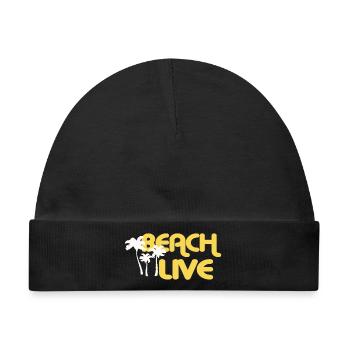 BEACH LIVE - Baby Premium Organic Mütze - Schwarz - Vorne