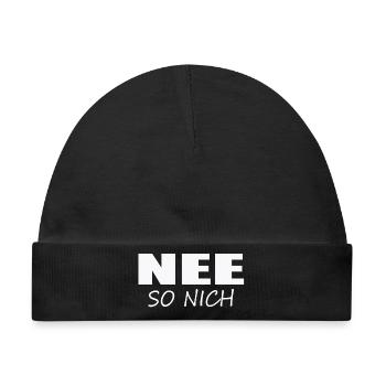 NEE SO NICH - Baby Premium Organic Mütze - Schwarz - Vorne