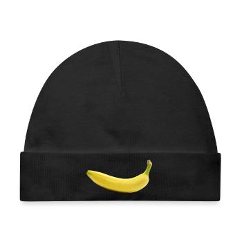 Banane - Baby Premium Organic Mütze - Schwarz - Vorne