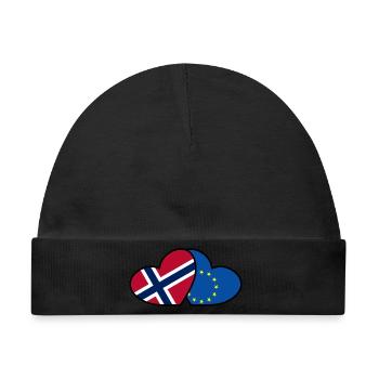 Norwegen <3 EU - Baby Premium Organic Mütze - Schwarz - Vorne