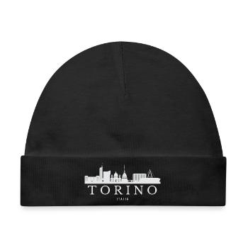 Skyline von Turin, Turin, Italien - Baby Premium Organic Mütze - Schwarz - Vorne