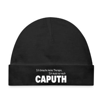Therapie CAPUTH - Baby Premium Organic Mütze - Schwarz - Vorne