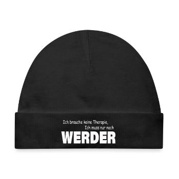 Therapie WERDER - Baby Premium Organic Mütze - Schwarz - Vorne
