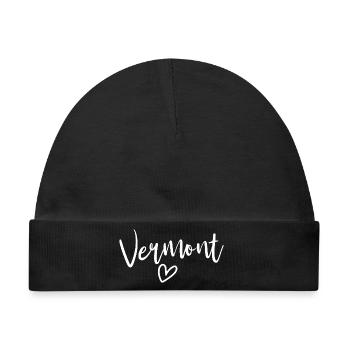 Vermont Heart Women's Love Vermont - Baby Premium Organic Mütze - Schwarz - Vorne