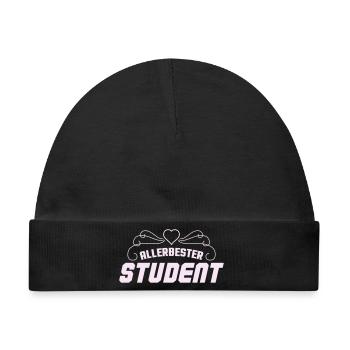 Allerbester Student Retro Badge - Baby Premium Organic Mütze - Schwarz - Vorne