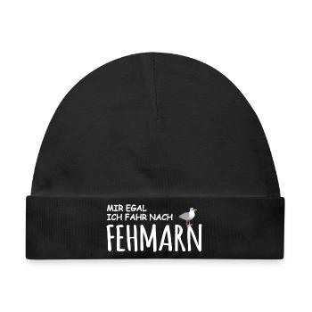 Fehmarn Liebe - Baby Premium Organic Mütze - Schwarz - Vorne