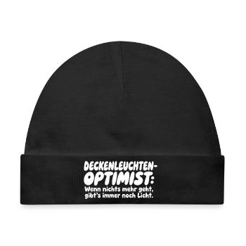 Deckenleuchten-Optimist - Baby Premium Organic Mütze - Schwarz - Vorne