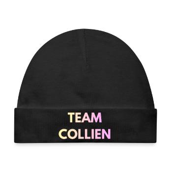 Team Collien Gradient Text - Baby Premium Organic Mütze - Schwarz - Vorne