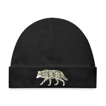 wolf-botanical - Baby Premium Organic Mütze - Schwarz - Vorne