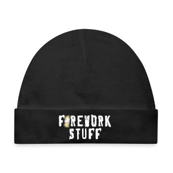 Feuerwerk Text - Baby Premium Organic Mütze - Schwarz - Vorne
