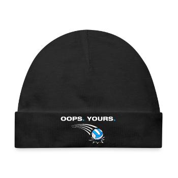 Oops. yours. Volleyball Volleyballspieler - Baby Premium Organic Mütze - Schwarz - Vorne