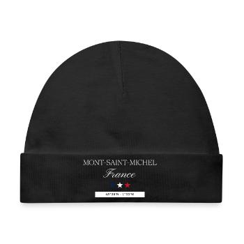 Mont-Saint-Michel Frankreich Souvenir – Reise - Baby Premium Organic Mütze - Schwarz - Vorne